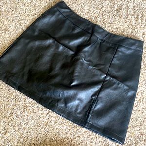 Black pleather skirt